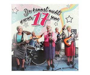 Depesche 11661-018 Carte de félicitations avec musique, carte d'anniversaire amusante avec motif coloré, inscription et texte assortis à l'intérieur, enveloppe incluse, 17 x 16,5 cm