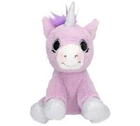 Depesche 11687 Ylvi - Peluche Licorne Violette, avec crinière Arc-en-Ciel, Peluche d'environ 21 cm avec Paillettes et détails argentés