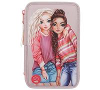 Depesche 11753 TOPModel Best Friends - Trousse remplie à 3 Compartiments avec LED, Trousse à Crayons de Couleur, règle, Ciseaux, etc.