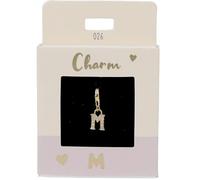 Depesche 11785-026 Charms Express Yourself - Pendentif pour Colliers et Bracelets, Lettre M,doré, comme Petit Cadeau