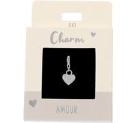Depesche 11785-043 Charms Express Yourself - Pendentifs pour Colliers et Bracelets, cœur, argenté, comme Petit Cadeau