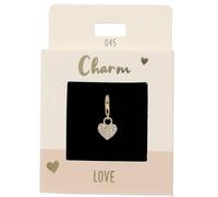 Depesche 11785-045 Charms Express Yourself - Pendentif pour Collier et Bracelet, cœur, doré, comme Petit Cadeau