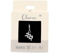 Depesche 11785-051 Charms Express Yourself - Pendentifs pour Colliers et Bracelets, Verseau, argenté, comme Petit Cadeau