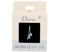 Depesche 11785-071 Charms Express Yourself - Pendentifs pour Colliers et Bracelets, Sagittaire, argenté, comme Petit Cadeau