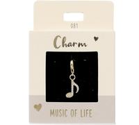 Depesche 11785-081 Charms Express Yourself - Pendentifs pour Colliers et Bracelets, Note, doré, comme Petit Cadeau
