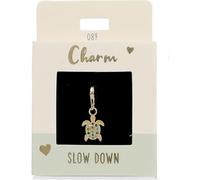 Depesche 11785-089 Charms Express Yourself - Pendentif pour Collier et Bracelet, Tortue, doré, comme Petit Cadeau