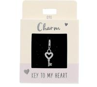 Depesche 11785-090 Charms Express Yourself - Pendentif pour Collier et Bracelet, clé de cœur, argenté, comme Petit Cadeau