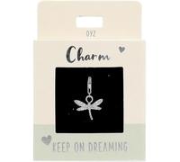 Depesche 11785-092 Charms Express Yourself - Pendentif pour Collier et Bracelet, Libellule, argenté, comme Petit Cadeau