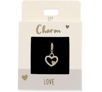 Depesche 11785-099 Charms Express Yourself - Pendentif pour Collier et Bracelet, cœur, doré, comme Petit Cadeau
