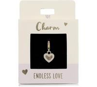 Depesche 11785-101 Charms Express Yourself - Pendentifs pour Colliers et Bracelets, Cadenas en Forme de cœur, doré, comme Petit Cadeau