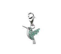Depesche 11785-108 Charms Express yourself - pendentif pour colliers et bracelets, colibri argenté, argenté, comme petit cadeau