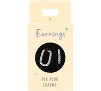 Depesche 11833-014 Boucles d'oreilles créoles de Forme Ovale, avec Pierres Multicolores, argentées, idéal comme Petit Cadeau