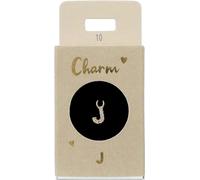 Depesche 11834-010 Charm Lettre J, Pendentif doré pour Colliers, Bracelets et Boucles d'oreilles, idéal comme Petit Cadeau