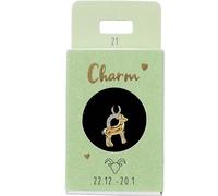 Depesche 11834-021 Charm Capricorne, Pendentif doré pour Colliers, Bracelets et Boucles d'oreilles, idéal comme Petit Cadeau
