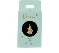 Depesche 11834-022 Charm Verseau, Pendentif doré pour Colliers, Bracelets et Boucles d'oreilles, idéal comme Petit Cadeau