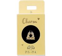 Depesche 11834-026 Charm Jumeaux, Pendentif doré pour Colliers, Bracelets et Boucles d'oreilles, idéal comme Petit Cadeau