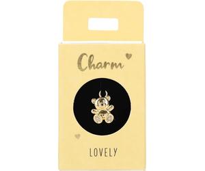 Depesche 11834-048 Charm Teddy, Pendentif doré pour Colliers, Bracelets et Boucles d'oreilles, idéal comme Petit Cadeau