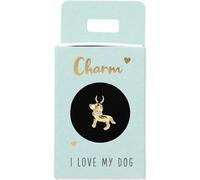 Depesche 11834-049 Charm Chien, Pendentif doré pour Colliers, Bracelets et Boucles d'oreilles, idéal comme Petit Cadeau