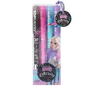 Depesche 11936 TOPModel - Set Handlettering avec 4 feutres en Noir, Rose, Turquoise et Violet, avec Double Pointe biseautée, Crayons de Calligraphie pour écrire et décorer