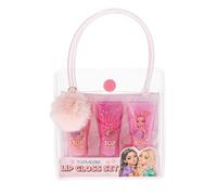 Depesche 11990 TOPModel Beauty and Me-Set pochette pour enfants, 3 gloss dans des tons roses avec des parfums fruités, multicolore, Talla única