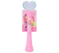 Depesche 12049 Princess Mimi - Baguette Magique pour Enfants en Rose avec cœur en Optique Cristal et Fonction Lumineuse Multicolore par Simple Pression sur Un Bouton