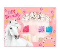 Depesche 12056 Miss Melody - Kit de Bricolage pour réaliser des Bracelets DIY, Comprenant Un Ruban élastique, de Nombreuses Perles, des pendentifs et Un Mode d'emploi