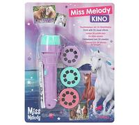 Depesche 12058 Miss Melody - Lampe de Poche pour Enfants avec 3 projecteurs interchangeables et 8 Motifs de Chevaux chacun, Lampe Mobile pour Tableaux muraux, Piles incluses