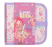 Depesche 12102 Princess Mimi - Paint & Swipe Book, Livre de coloriage avec Pages effaçables, 6 feutres Inclus