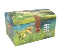 Depesche 12115 Dino World Code, Son et lumière, Dimensions env. 15 x 20 x 12,5 cm, Coffre pour Petits trésors et Secrets