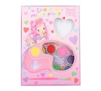 Depesche 12126 Princess Mimi - Colour me up Paper, Papier Aquarelle avec 10 Motifs à colorier, Pinceau et Aquarelle Inclus