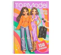 Depesche 12135 TOPModel Dress Me Up - Livre d'autocollants de 24 Pages pour créer des Tenues Chics, Cahier de coloriage avec 7 Feuilles d'autocollants