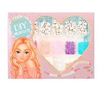 Depesche 12186 TOPModel-Kit de Bricolage pour réaliser des Bracelets DIY, y Compris Un Ruban élastique, de Nombreuses Perles et pendentifs, des Pochettes Cadeaux et Un Mode d'emploi, Multicolore