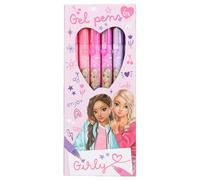 Depesche 12191 TOPModel - Set de Crayons Gel Girly en Rose et Violet, avec 6 Crayons de Couleur pailletée pour écrire et décorer