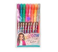 Depesche - Set crayons gel TOPModel 12192 Rainbow Glitter - pochette - 8 crayons pailletés