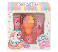 Depesche 12208 Ylvi - Set de Gloss pour Enfants au Design Candy-Shop, avec 2 Tubes, boîte de Gloss et Soin des lèvres en Forme de Cornet de Glace