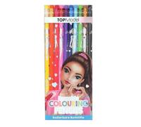 Depesche Crayons de couleur effaçables TOPModel 12219 – 10 couleurs vives, embout effaceur
