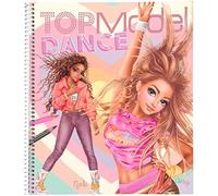 Depesche 12227 TOPModel Dance - Livre de coloriage avec 30 Pages pour créer des Motifs de mannequins et des Tenues, Cahier de coloriage avec Planche de Stickers, pochoirs, etc.