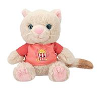 Depesche 12358 TOPModel Cutie Star - Doudou Chat Ginger avec Fourrure Super Douce, Peluche d'environ 18 cm avec Yeux en Bouton foncé et T-Shirt
