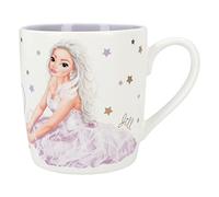Depesche 12372 TOPModel Ballet - Tasse en blanc mat avec motif de mannequin, inscription et étoiles, gobelet avec anse en porcelaine, contenance : env. 250 ml