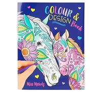 Depesche 12452 Miss Melody Colour & Design Livre avec 40 pages pour concevoir des motifs et des motifs de chevaux, avec pages à colorier