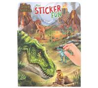 Depesche 12467 Dino World Mini Autocollants Amusants - Livre d'autocollants avec 12 Pages de Fond à Personnaliser soi-même + 6 Feuilles d'autocollants