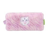 Depesche 12500 TOPModel Fantasy Tiger-Trousse de Toilette en Peluche Lavande, Beauty Case avec Fermeture éclair