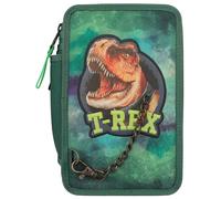 Depesche 12506 Dino World Filled 3-Compartment Pencil Case in Dinosaur Design wi