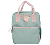 Depesche 12571 Princess Mimi Wild Forest - Sac à Dos pour Enfants en Vert et Rose avec des Animaux de la forêt, Sac avec Fermeture éclair