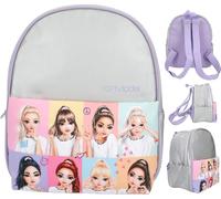Depesche 12594 TOPModel Snap Shots - Sac à Dos en Violet et Argent avec Motif de Mannequin, Sac avec Bretelles réglables
