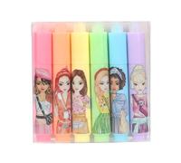 Depesche Mini surligneur effaçable TOPModel 12642 – Set de 6 feutres couleurs vives, pointe large