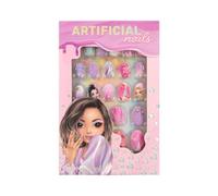 Depesche 12686 TOPModel Beauty and Me Lot de 24 faux ongles autocollants dans de nombreux designs et motifs, 24 ongles artificiels pointus de différentes tailles