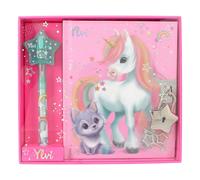 Depesche 12709 Ylvi Pink Unicorn Diary with Star Closure, Beautifully Illustrate
