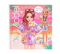 Depesche 12721 TOPModel Holiday Dress Me Up Livre d'autocollants avec 24 pages pour créer des tenues chics, carnet de coloriage avec 11 feuilles d'autocollants