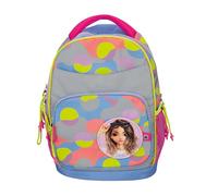 Depesche 12738 TOPModel Flash Sac à dos d'écolier avec motif modèle, motif graphique coloré en matériau réfléchissant, sac d'école avec bretelles réglables